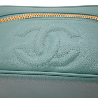 Seafoam Green Vintage Caviar CC Vanity Cosmetic Case