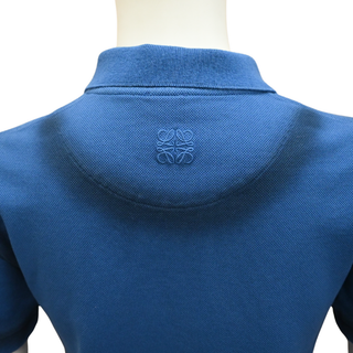 Faded Greek Blue Stretch Cotton Polo Shirt