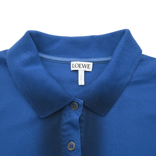 Faded Greek Blue Stretch Cotton Polo Shirt