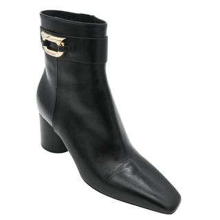 Gancini Leather Ankle Boots