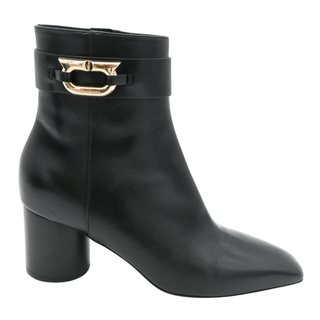 Gancini Leather Ankle Boots