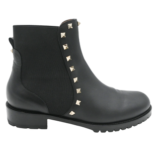 Rockstud Leather Chelsea Boots