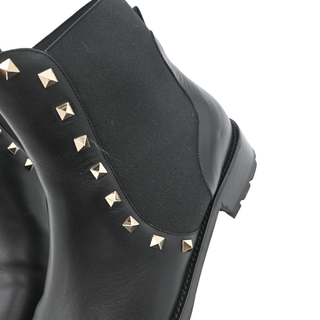 Rockstud Leather Chelsea Boots