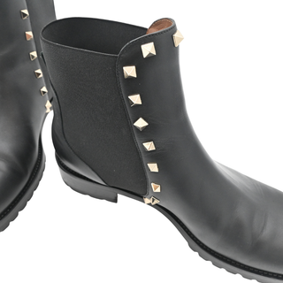 Rockstud Leather Chelsea Boots