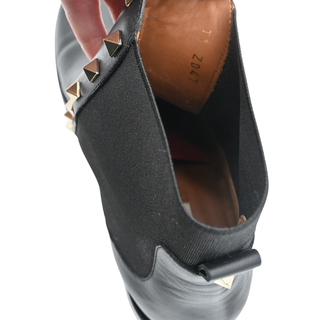 Rockstud Leather Chelsea Boots
