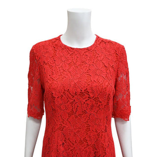 CAROLINA HERRERA | Red Floral Lace Dress
