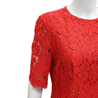 CAROLINA HERRERA | Red Floral Lace Dress