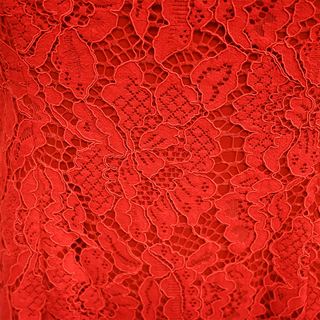 CAROLINA HERRERA | Red Floral Lace Dress