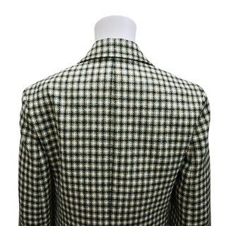 Sage Houndstooth Wool Blazer