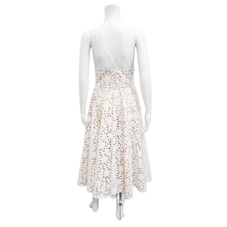 Optic White Floral Cotton Eyelet Dress