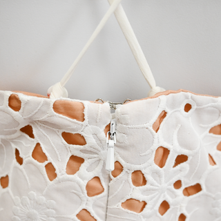 Optic White Floral Cotton Eyelet Dress
