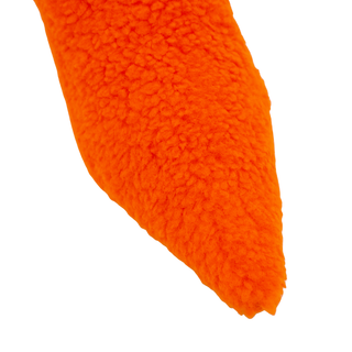 Neon Orange Dive Shearling Mules