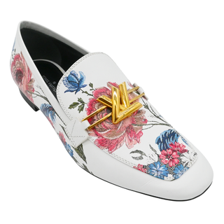 Floral Leather LV Twist Loafers