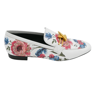 Floral Leather LV Twist Loafers