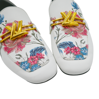 Floral Leather LV Twist Loafers