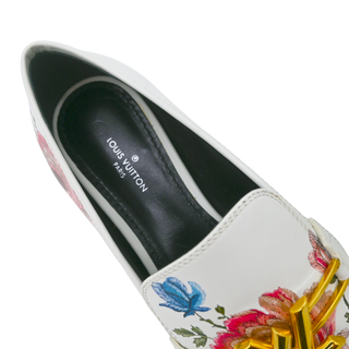 Floral Leather LV Twist Loafers