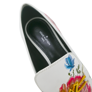 Floral Leather LV Twist Loafers