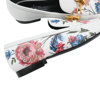 Floral Leather LV Twist Loafers