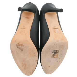 Black Leather CC Cap-Toe Pumps