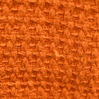 Orange Fringed Knit Cropped Jacket