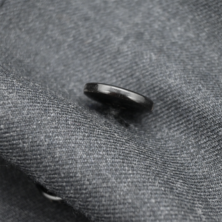 Charcoal Grey Wool Twill Double-Breasted Blazer