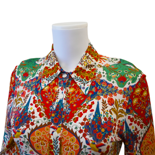 Multicolor Pegaso Motif Shirt Dress