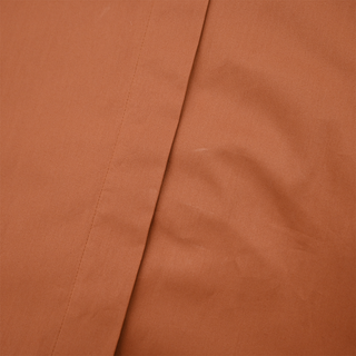 Burnt Orange Cotton Midi Shirt Dress