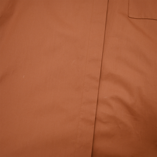 Burnt Orange Cotton Midi Shirt Dress