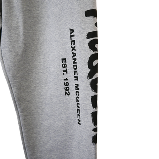 Grey Graffiti Print Joggers