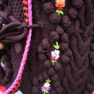 Adrienne Floral Embroidery Knit Cardigan
