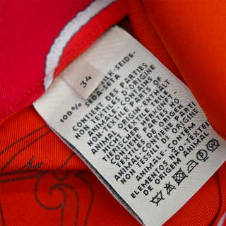 Red Equestrian Print Silk Blouse