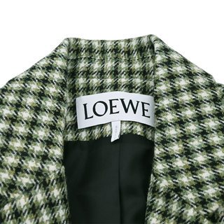 Sage Houndstooth Wool Blazer