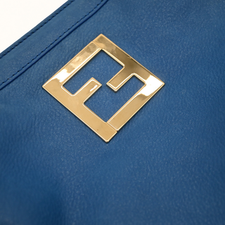 FENDI | Cobalt Blue Nubuck FF Chains Tote Bag