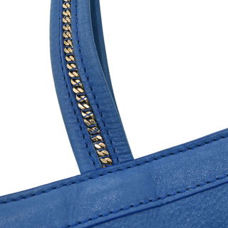 Cobalt Blue Nubuck FF Chains Tote Bag