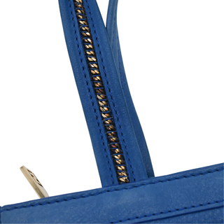 Cobalt Blue Nubuck FF Chains Tote Bag