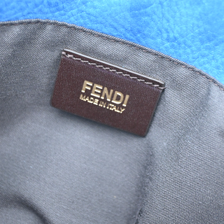 FENDI | Cobalt Blue Nubuck FF Chains Tote Bag