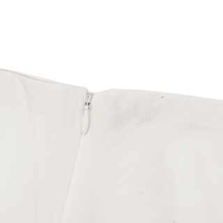 Lenno Natural Ivory Silk & Cotton Maxi Skirt