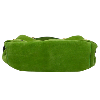 Green Leather Hobo Shoulder Bag
