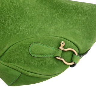 Green Leather Hobo Shoulder Bag