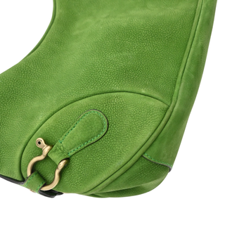 Green Leather Hobo Shoulder Bag