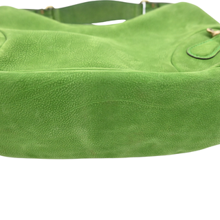 Green Leather Hobo Shoulder Bag