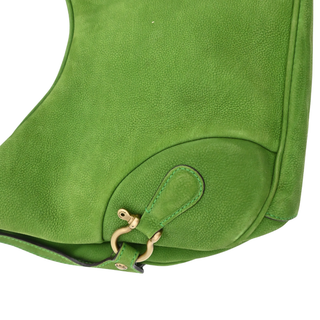 Green Leather Hobo Shoulder Bag