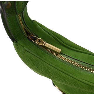 Green Leather Hobo Shoulder Bag