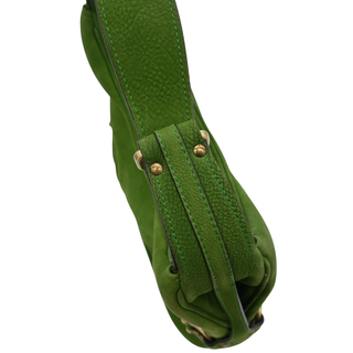 Green Leather Hobo Shoulder Bag