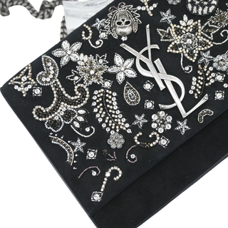 Kate Embellished Suede Chain Crossbody Bag