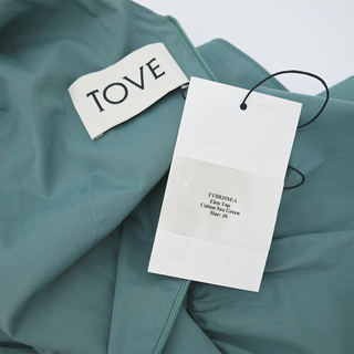 Sea Green Elen Organic Cotton Tie-Front Peplum Top