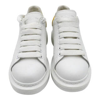 White & Mustard Suede Oversized Sneakers