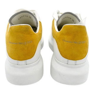 White & Mustard Suede Oversized Sneakers