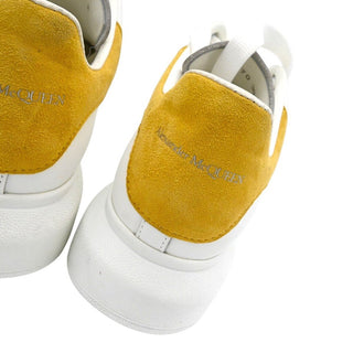 White & Mustard Suede Oversized Sneakers