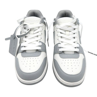 Gray & White Zip Tie Low-Top Sneakers